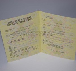 Свидетельство о Рождении 1983г Киргизской ССР в Волгограде